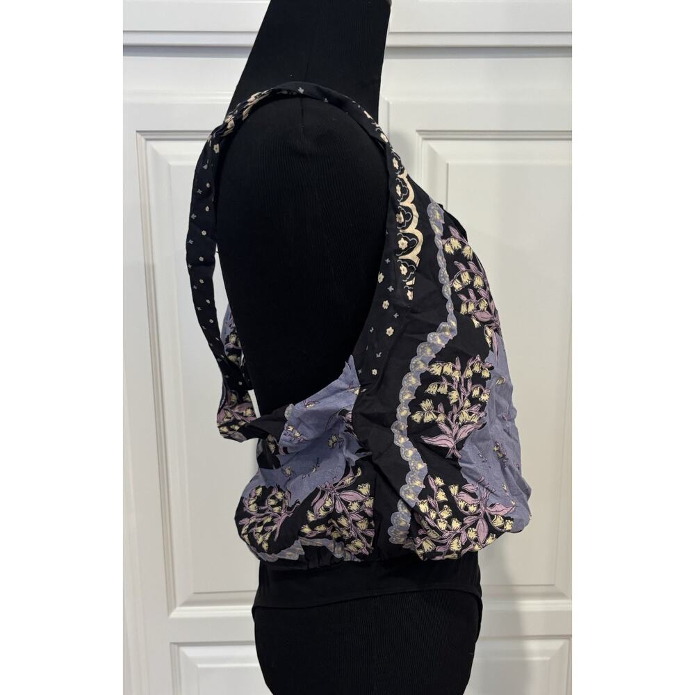 Free People Sweet Thing Bodysuit Intimately Floral Printed Sleeve Cross Back M - Picture 5 of 7